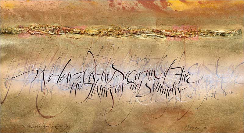 Expressive calligraphy by Denis Brown
