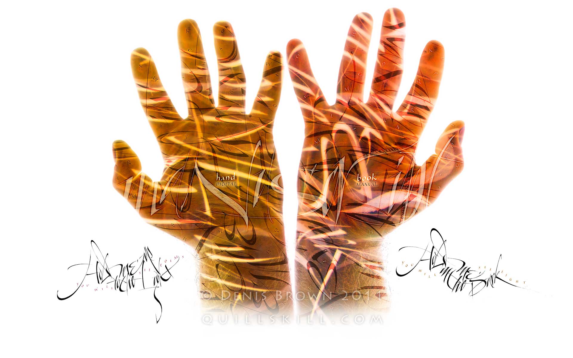 High resolution calligraphy desktop wallpaper by Denis Brown