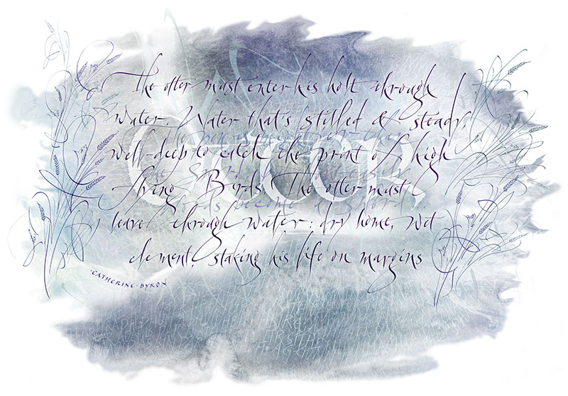 Calligraphy print by Denis Brown
